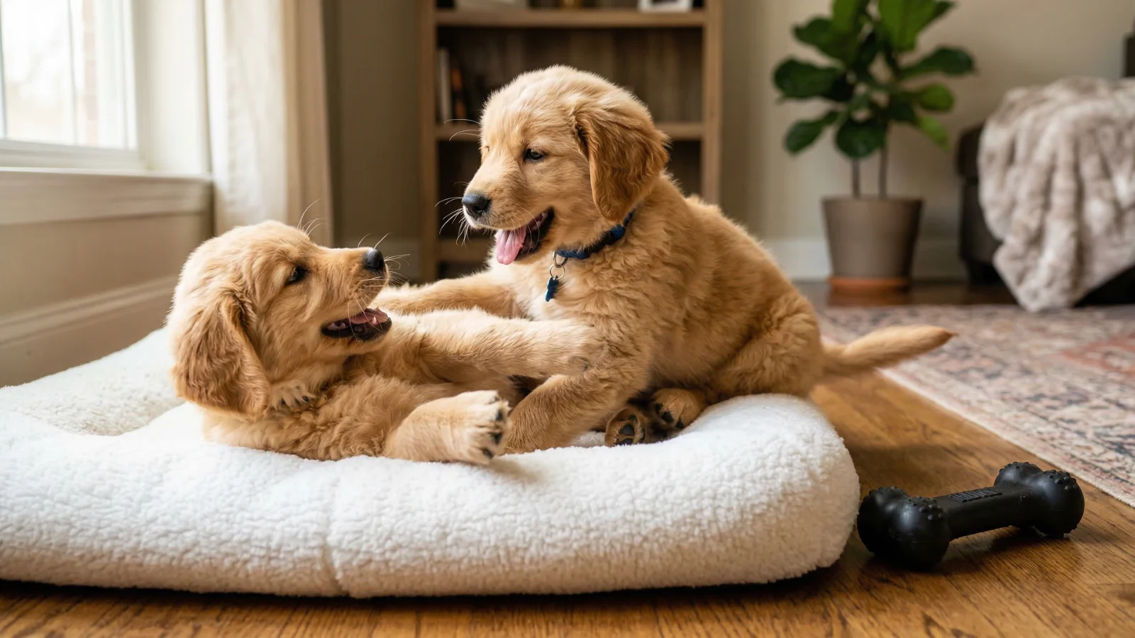 Cute golden retriever puppies for sale in uk playing together.