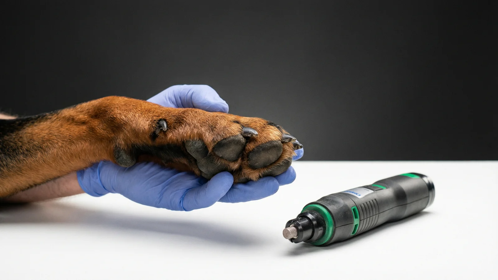 Essential rottweiler grooming tips include regular paw inspections and safe nail grinding for your at-home rottweiler dog grooming routine.