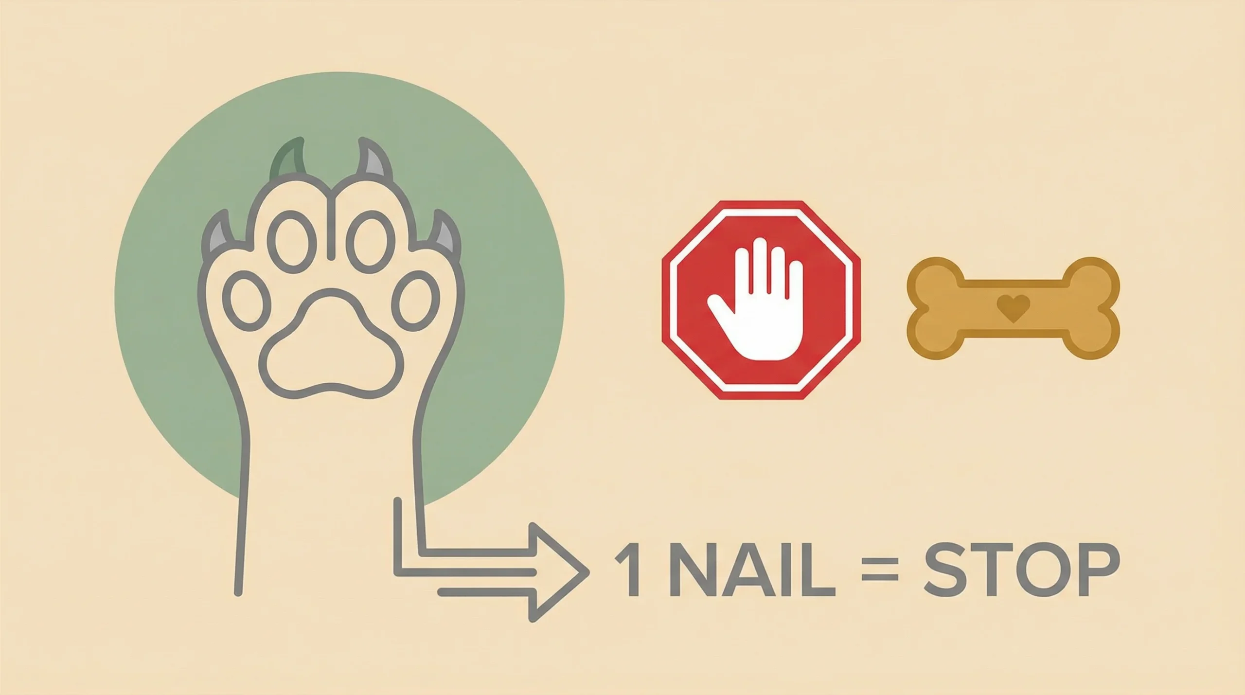 One nail rule for uncooperative dogs during nail trimming How to cut an uncooperative dogs nails by trimming one nail only and stopping