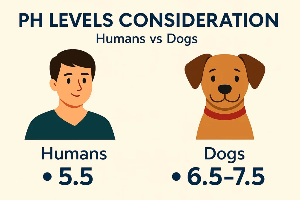 pH level comparison between humans and dogs – important consideration when choosing dog shampoo