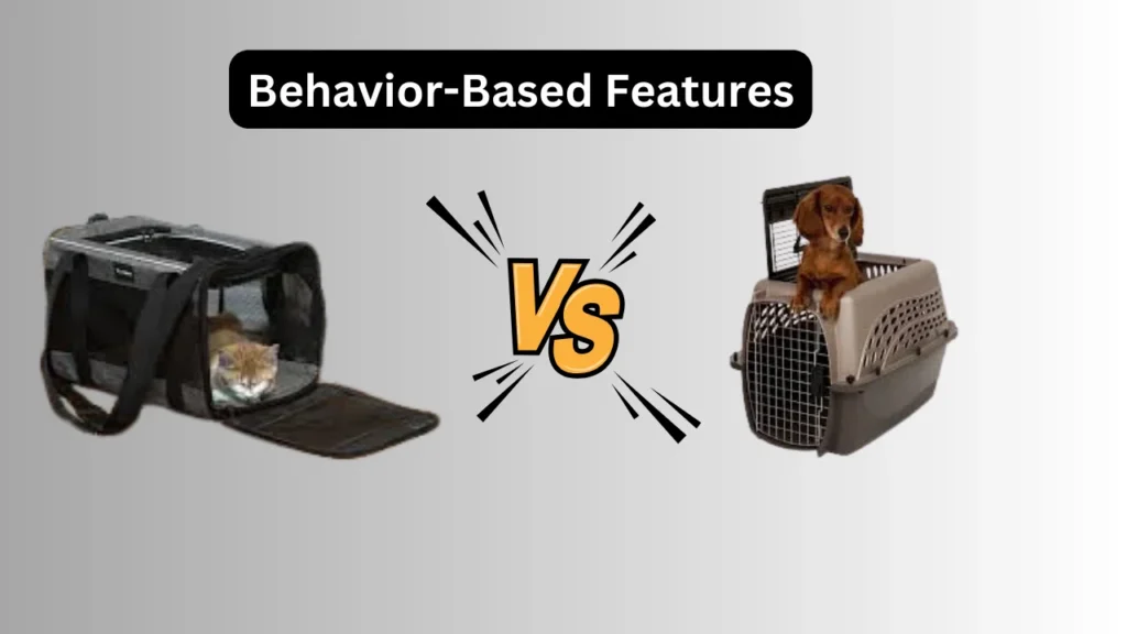 Cat Carrier vs Dog Carrier Behavior based features