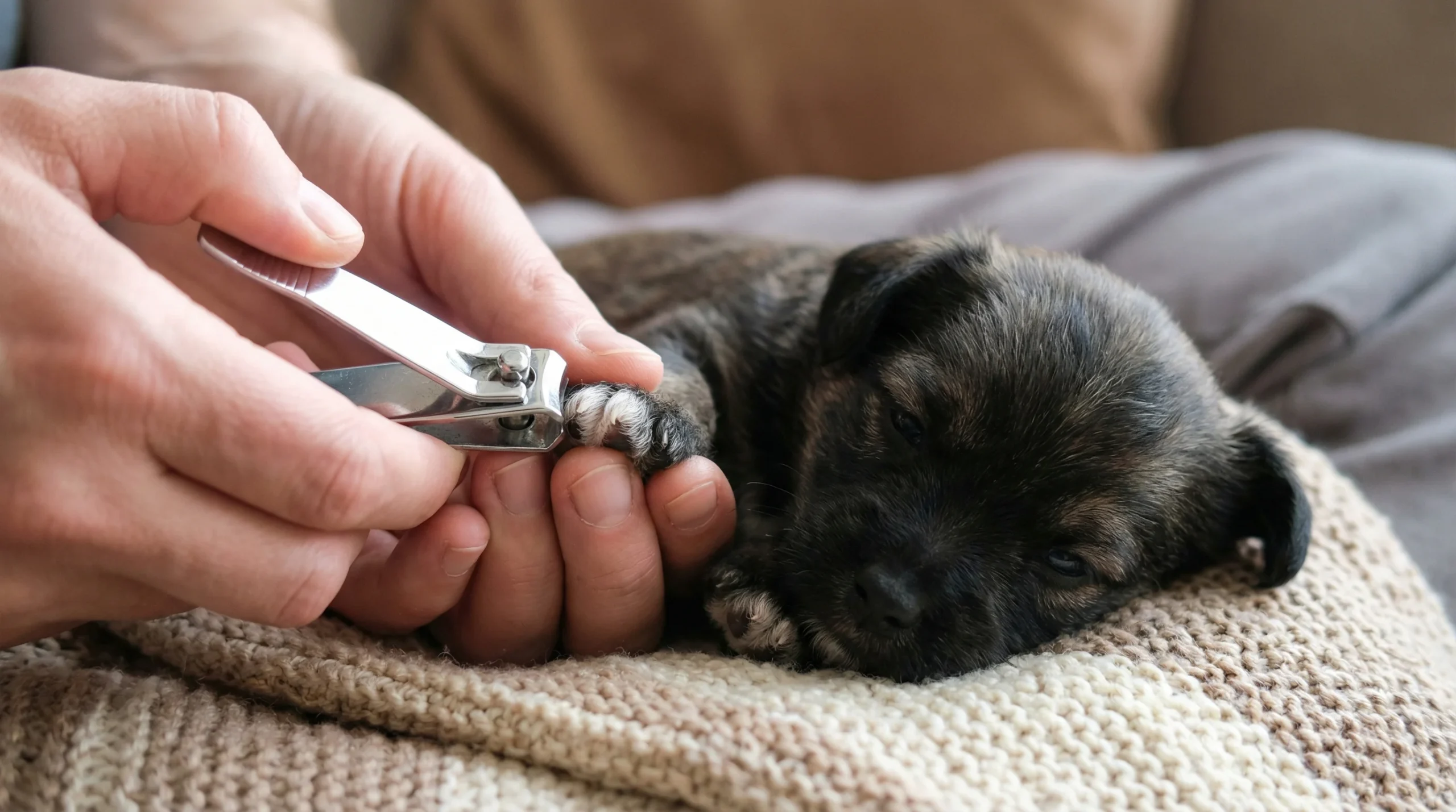 Can You Cut Dog Nails With Human Clippers on Puppies Can you cut dog nails with human clippers on a small puppy with thin nails being trimmed carefully