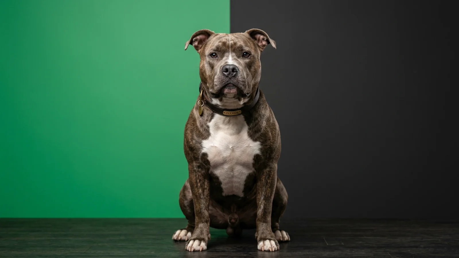 American Bully food chart UK guide showing muscular adult bully body condition example