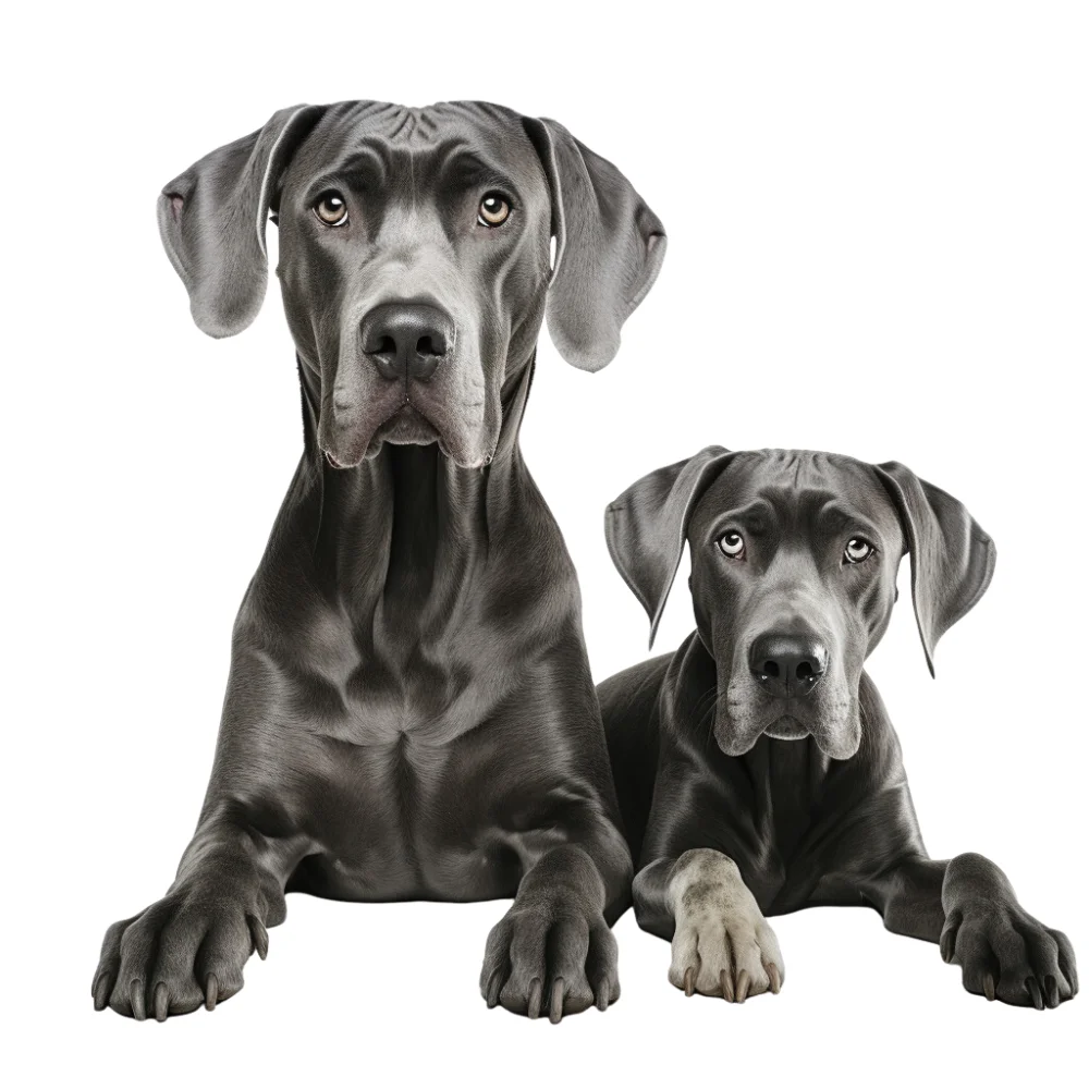 Large and small dogs representing responsible dog ownership and care at FlexK9