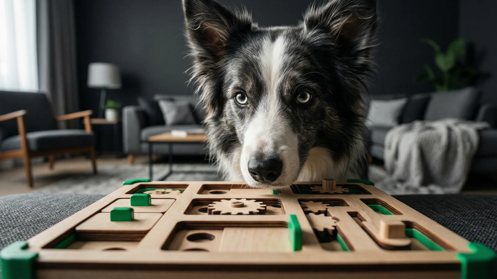 Most intelligent dog breeds show dog intelligence through problem-solving, such as using enrichment puzzle toys at home