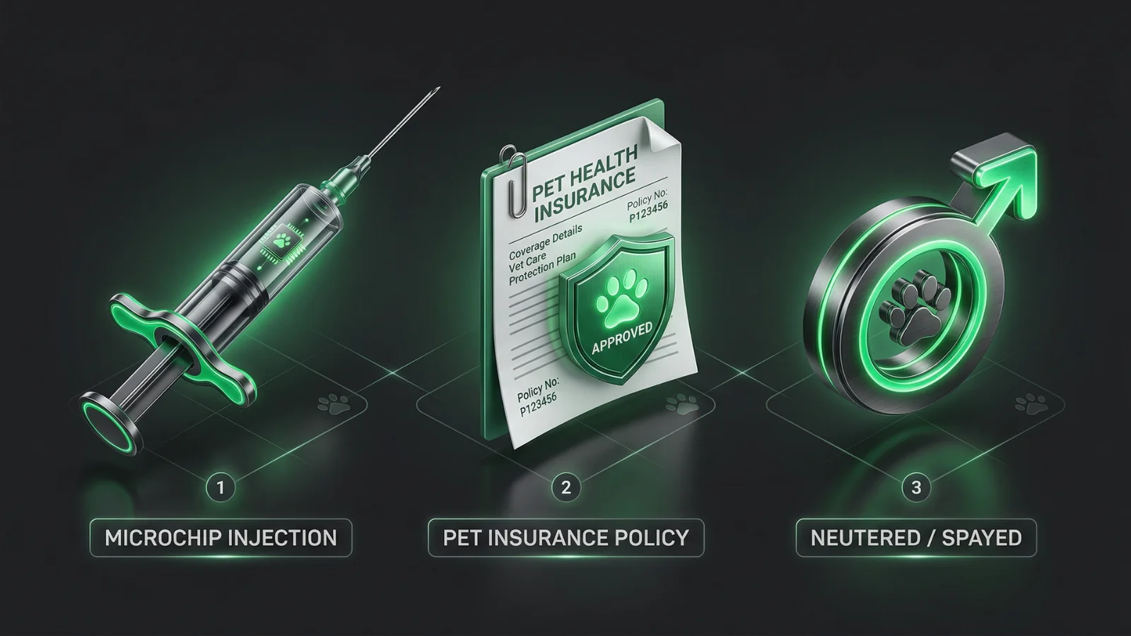 Exemption checklist showing microchip ID, insurance, and neutered status for Pitbull